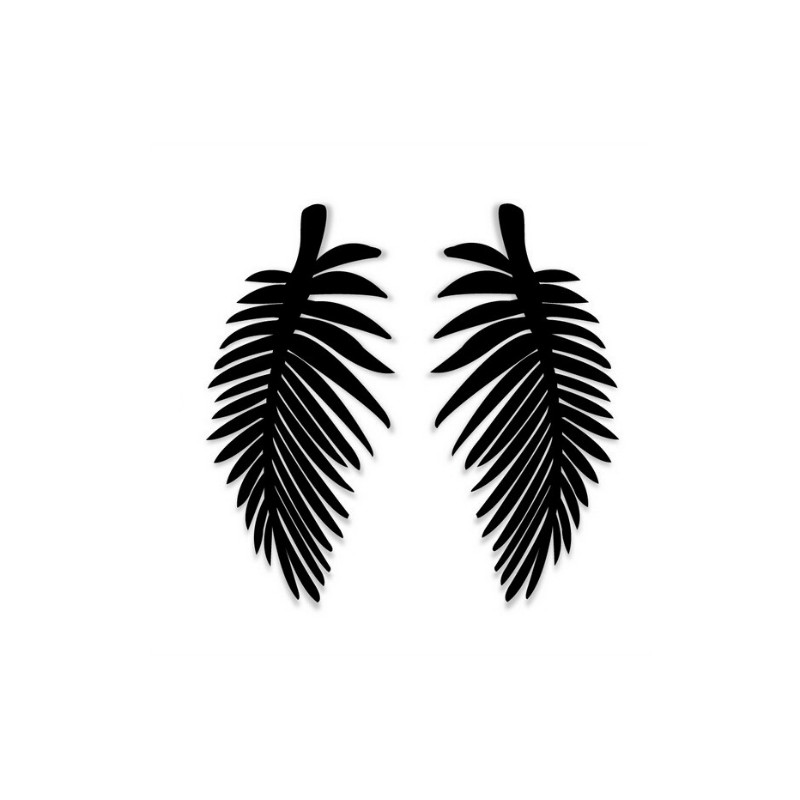 

2020 New European Night Club Hot Fashion Black Acrylic Cool Earring Big Tree Leaf Leaves Long Stud Earrings for Women Jewelry