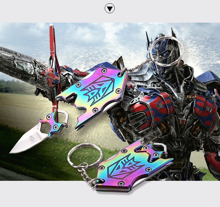 

Newest Transformers Pocket Knife EDC Mini Portable Straight Knife Multifunctional Tactical Keychain Knife Outdoor Survival Tool Gift Knives