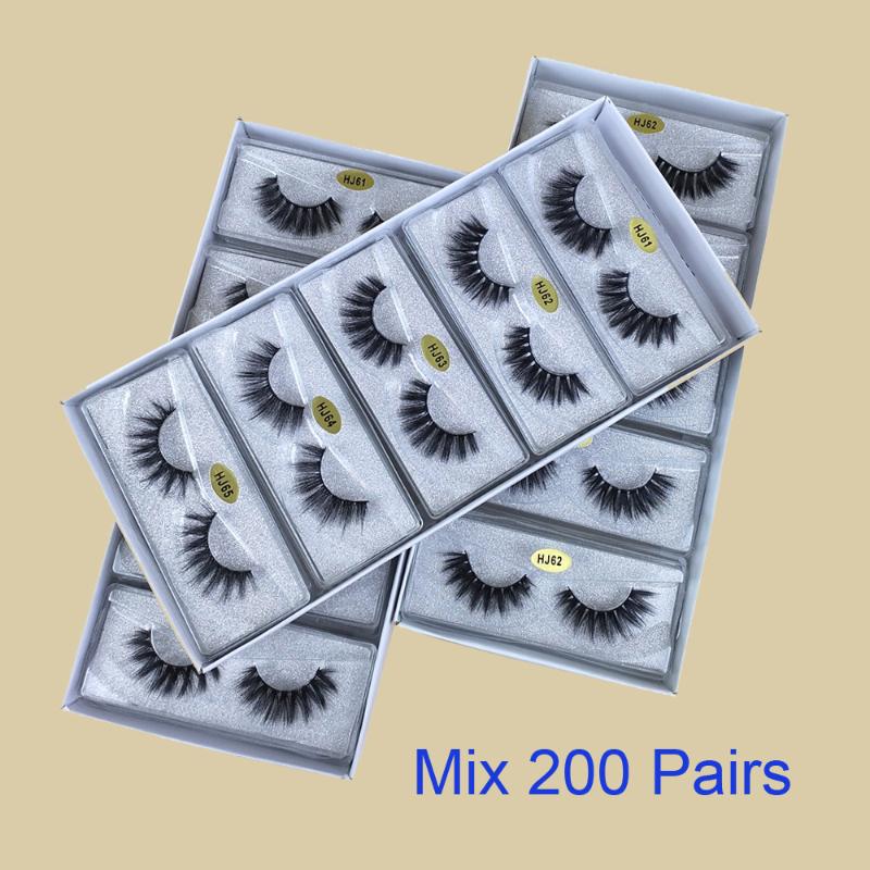 

Wholesale Eyelashes 20/30/40/50/100/200 Pairs 3D Mink Lashes Natural False Eyelashes Makeup Cilios Thick Mink In Bulk
