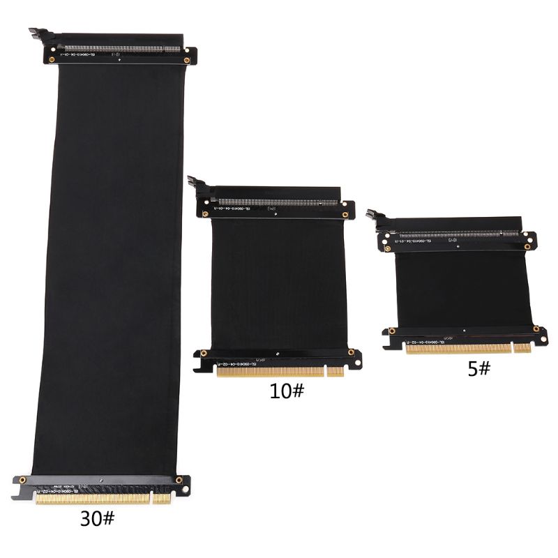 

PCI Express 16x Flexible Cable Riser Card Extension Port Adapter Graphics Video Card Extend Cord for 1U 2U Chassis
