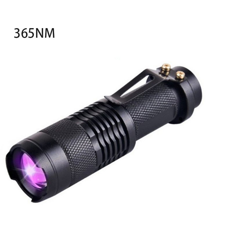 

LED UV Purple Violet Light Zoomable Focus UV 365/395nm Torch Lamp Lanterna For Marker Checker Cash Detection