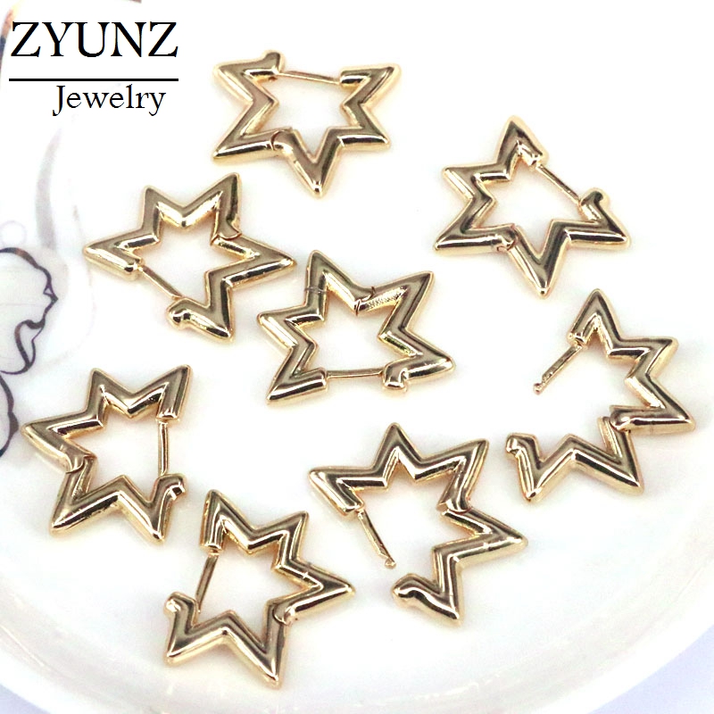 

6 Pairs, Oval heart star smooth hoop earrings for women party jewelry