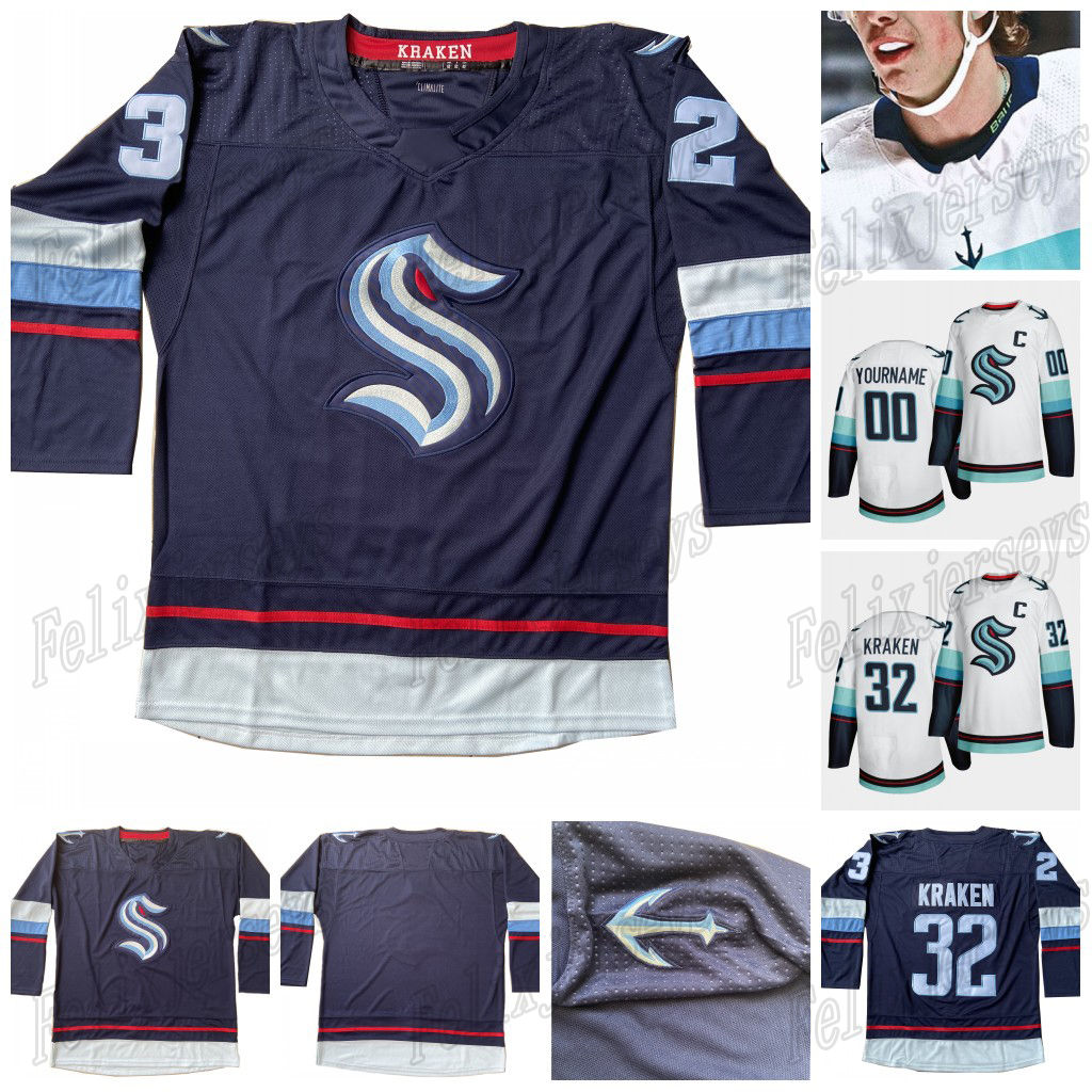 

Women Seattle Kraken 32th New Team Custom Home Road Jersey Double Stitched Any Nunber Any Name Ice Hockey Jersey, Black;red