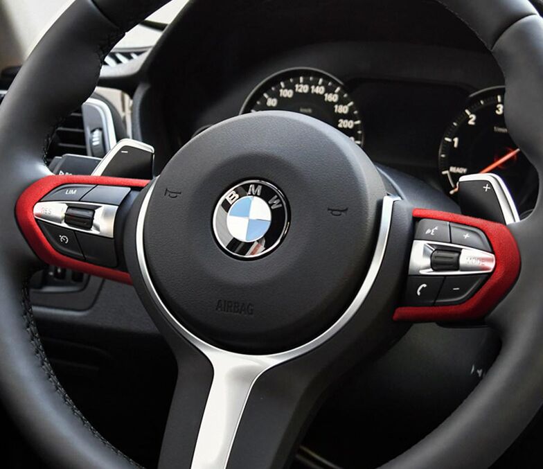 

Alcantara Car Steering Wheel Cover Decoration for BMW E90 E92 E93 F30 F34 F20 F21 F22 F32 E84 F80 F83 1 2 3 4 Series X1 M3 M4