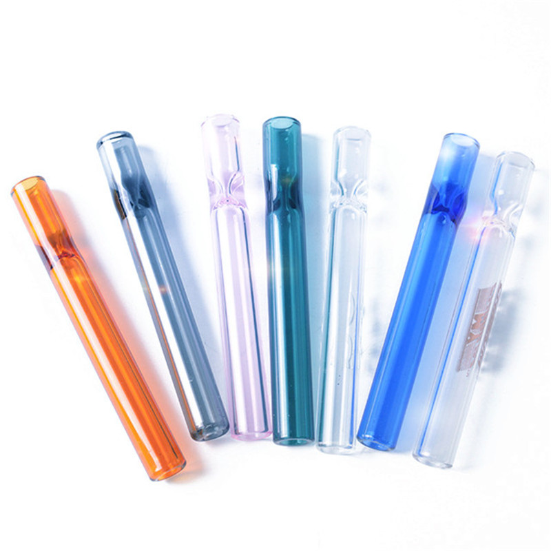 

Glass cigarette Pipe Clear Glass tube for smoking tobacco hand pipes spoon pipe glass mouthpiece