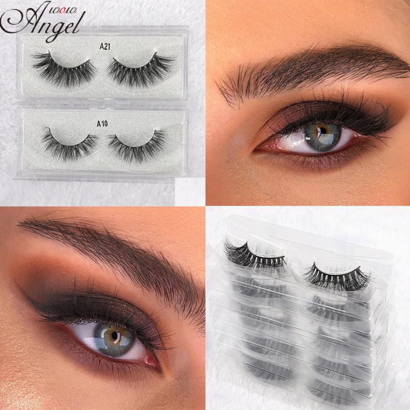 

Wowangel False Eyelash 3D Mink Lash 100% Cruelty Free Cilios Dramatic Reusable Natural Eyelashes Popular 10 Pairs Makeup