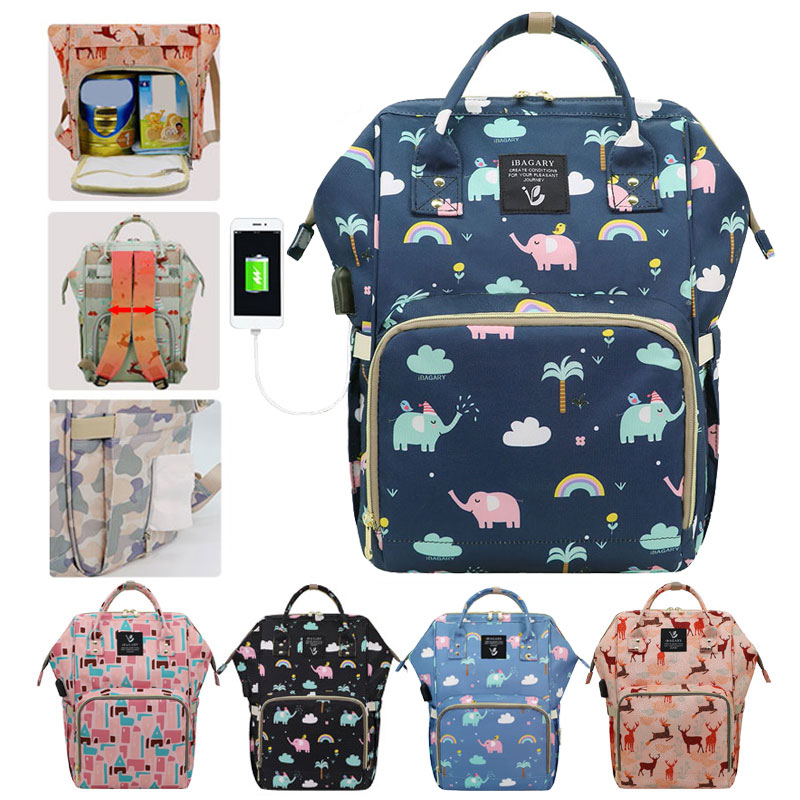 

Maternity Bag USB Port Backpack Mom Daddy Backpack Diaper Bag Baby Waterproof Oxford Handbag Organizer Travel, A generation