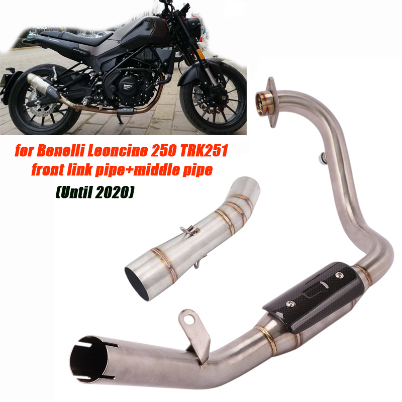 

Motorcycle Front Middle Link Pipe Replace Original Tubes Exhaust System for Benelli Leoncino 250 TRK251 Until 2020