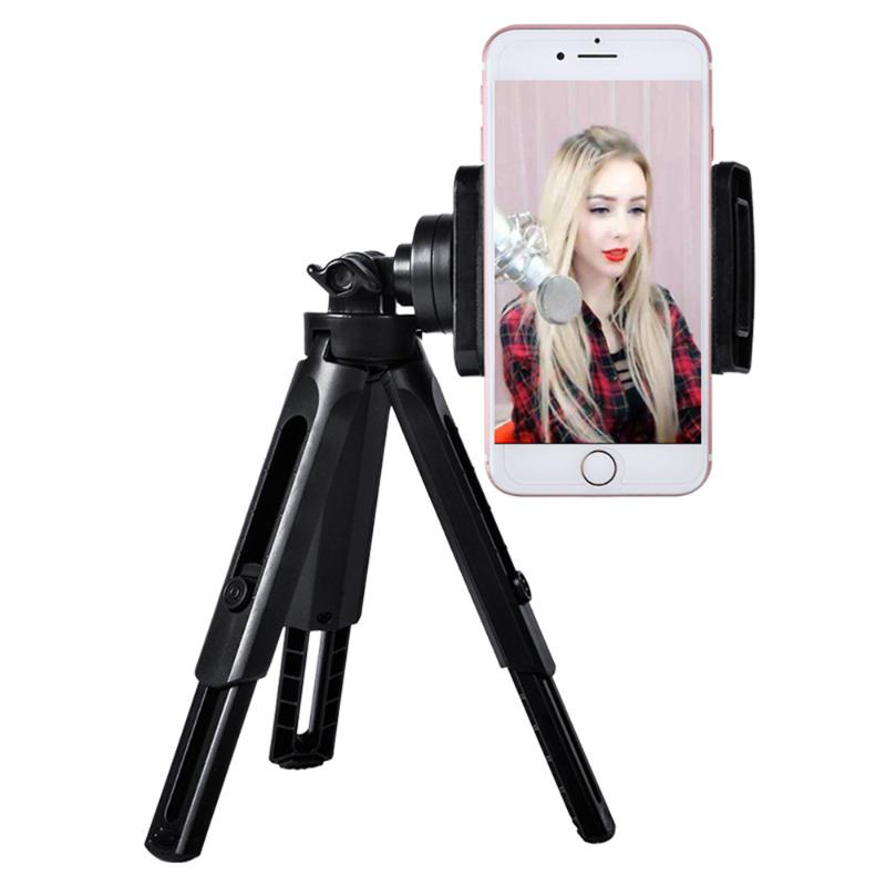 

Portable Professional Adjustable Tripod Mini Flexible Stand Selfie Tripod Rotatable Monopod With Phone Holder Clip Mount Holder