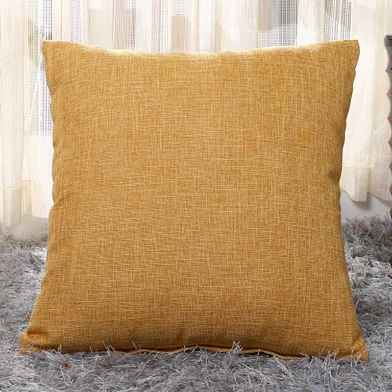 

New Super soft Cotton linen sofa cushion cover 40x40/45x45/50x50/55x55/60x60/65x65/70x70cm throw pillow cover decorative pillow, Black