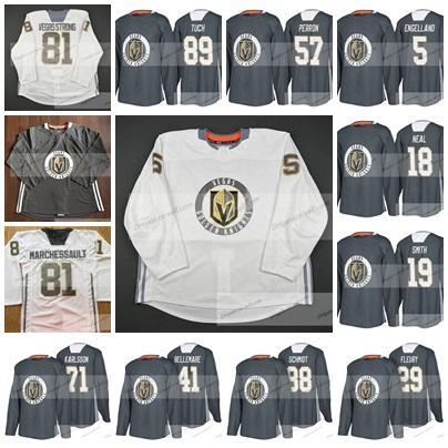 

Custom Men Lady Kids Vegas Strong Golden Knights 29 Fleury 18 Neal 71 Karlsson 88 Schmidt 4 56 57 81 MARCHESSAULT Training Hockey jersey, As photo;if white color;pls note