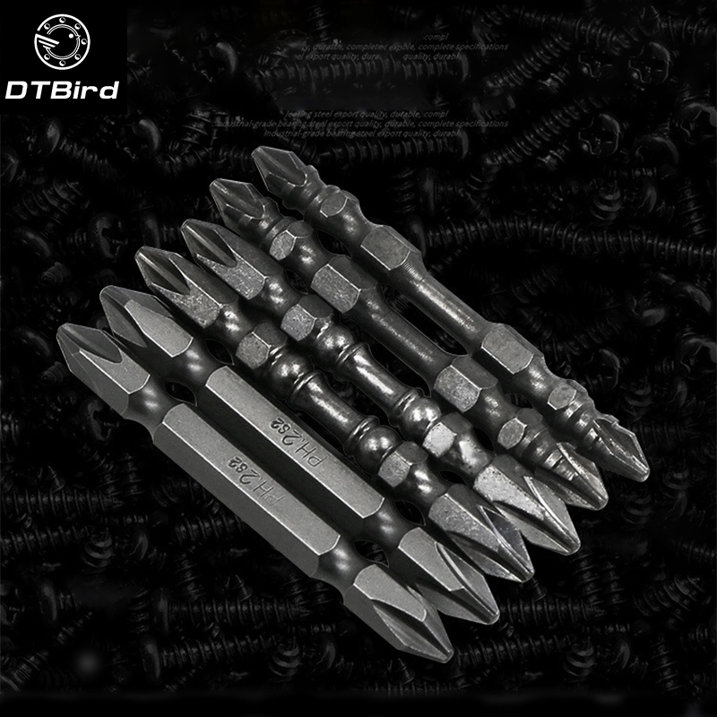 

1pc S2 Alloy Steel 65MM 12G#14G Batch Double Head Cross Strong Magnetic Double-Knuckle Electric Screwdriver Bit Magnetizing DT2