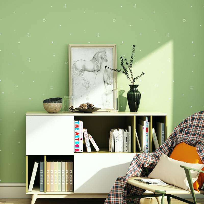 

Cute Star Wallpaper 3d Baby Boy Girls Bedroom Behang Self Adhesive Kids Rooms Furniture Renovation Wall Papers Home Decor qz167, Green