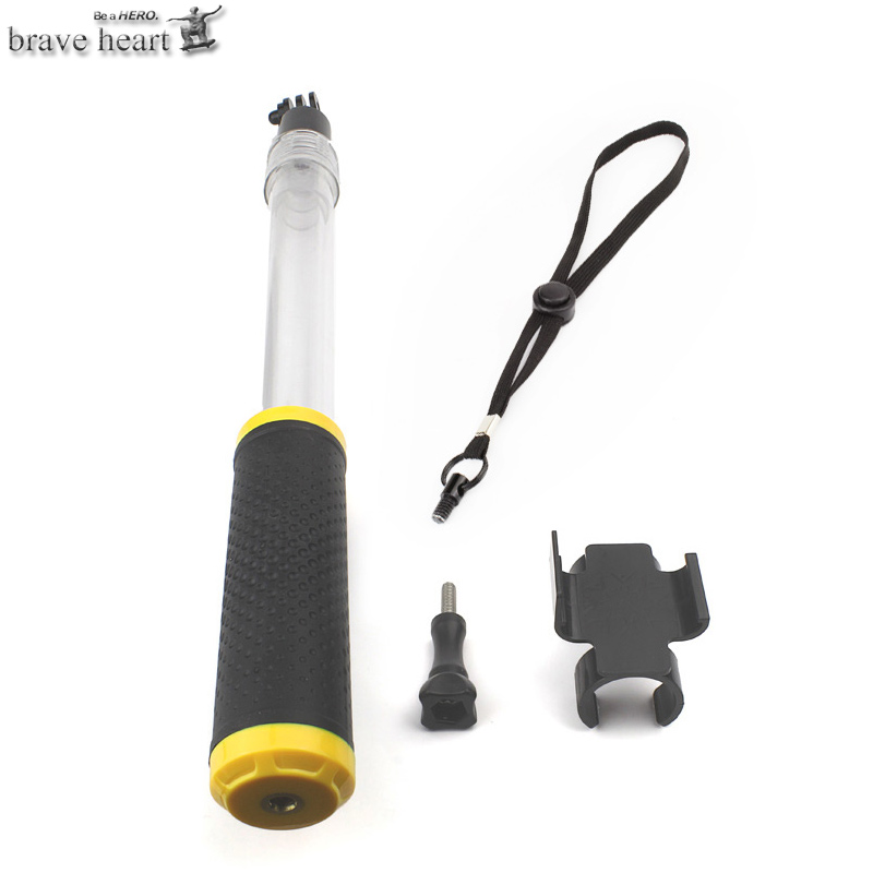 

brave heart Pole EVO Float Floaty Go pro selfie stick Monopod tripod For Hero 4 3+ 3 SJCAM SJ4000 yi II 2 4K camera
