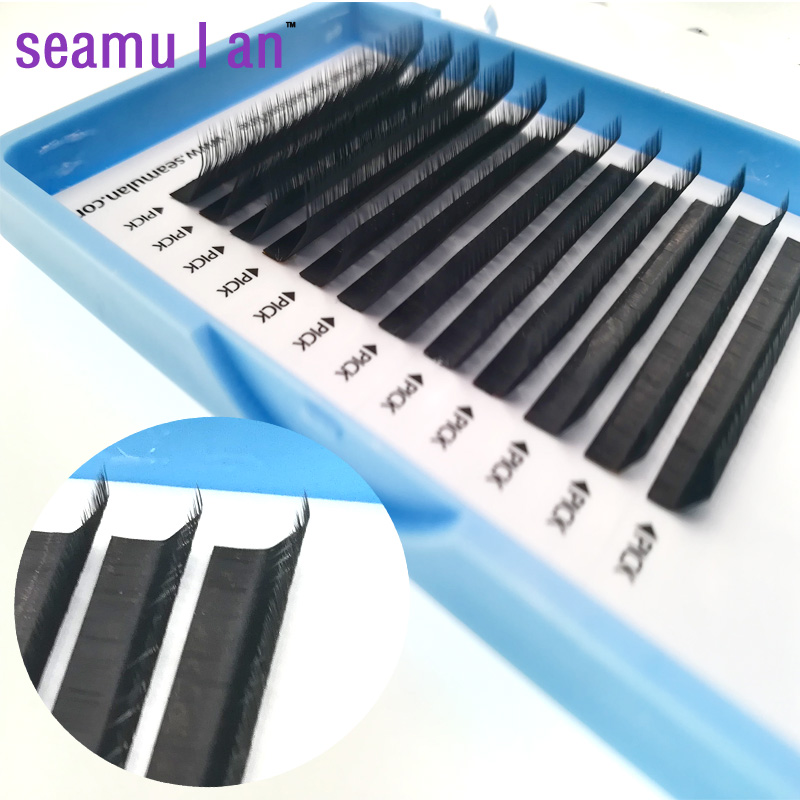 

New LU curl eyelashes 12rows/case natural synthetic mink individual eyelash extension makeup maquiagem cilios