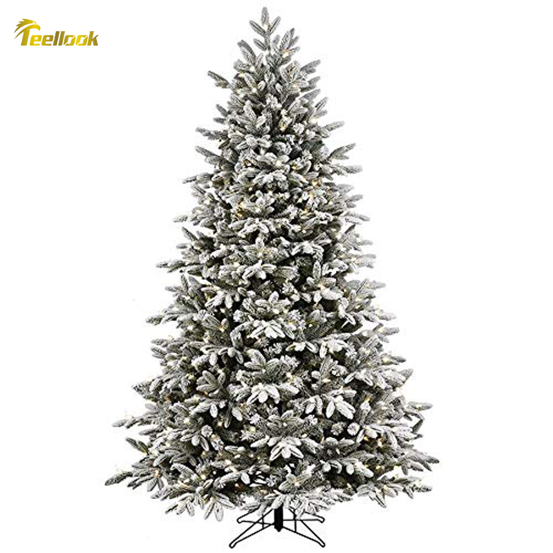

Teellook 1.2m/3.0m Snow Christmas Tree PE+PVC Material LED Light Source New Year Christmas Hotel Home Decoration