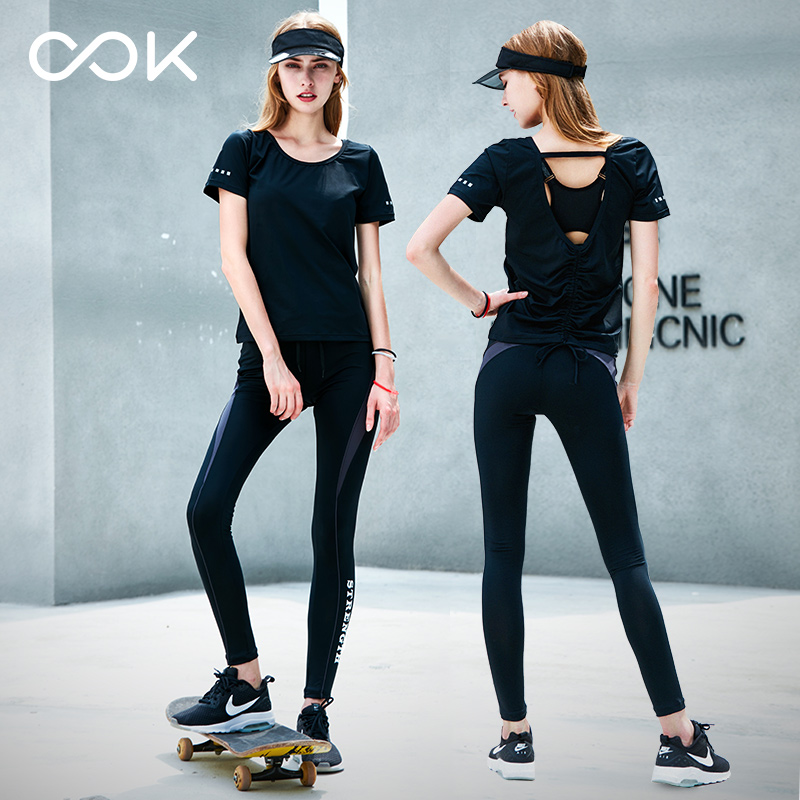 

OOK Woman Professional Yoga Vest Sleeveless Solid Color Loose Quick Drying Running Gym Sport Yoga Shirt Women Fitness Tank Top, Black(2 pieces)