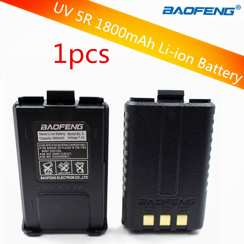 

Original Baofeng uv5r Battery For Radio Walkie Talkie Accessories Baofeng UV-5R UV-5RE 5RA UV 5R 1800mAh Li-ion Battery