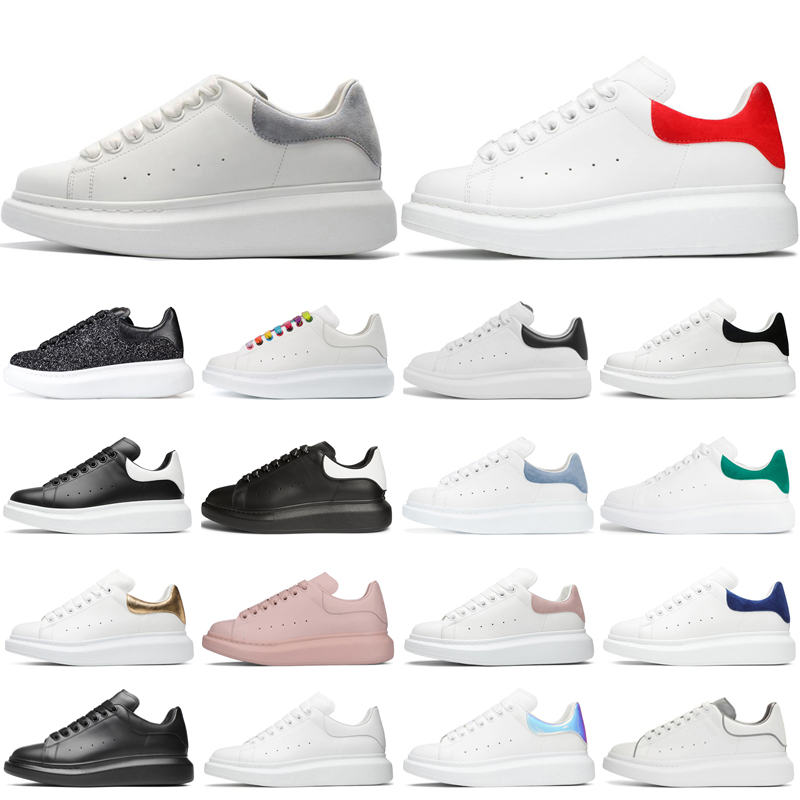 

Men Women Platform Shoes Fashion Sneakers Grey Suede Royal Blue Reflective Triple White Leather Trainers Suede Mens Flat Casual Shoes 36-45, Black