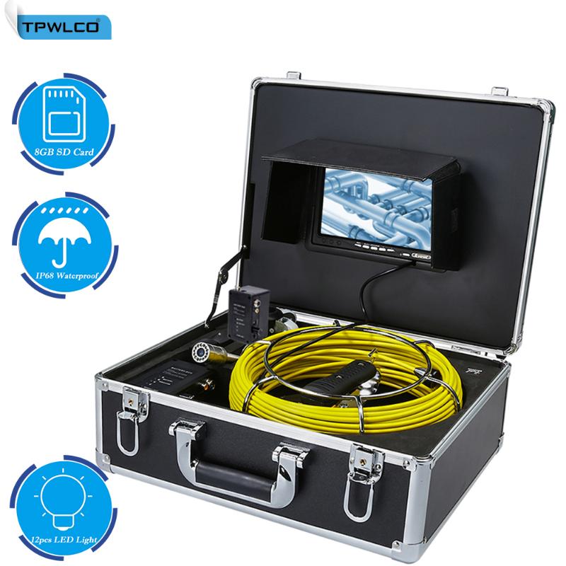 

Best Pipe Camera Inspection 20m Industrial Endoscope System With 23mm Camera Head Sewer Drain Cleaner Support Video Recorder