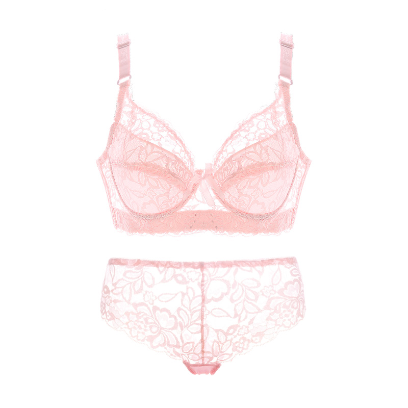 

sexy bras set lace panty thin brief plus size women's bralette push up brassiere girl top bh lingerie intimates BCD 36 38 40 42, Red