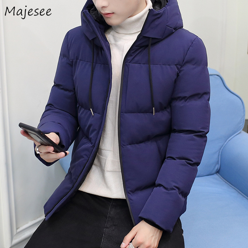

Winter Clothes Men Parka Big Hooded Korean Style High Fashion Top Quality Mens Clothing All Match Streetwear Parkas Windproof, Black