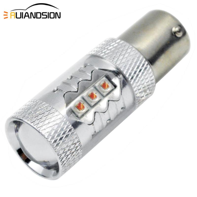 

1PC 0.88A P21W LED 1156 BA15S PY21W BAU15S XB-D 16SMD Bulb Canbus AC/DC10-30V LED Lamp For Car Turn Signal Light Amber White red, As pic