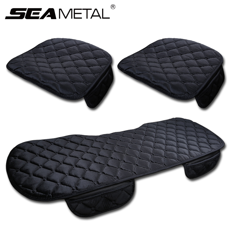 

3PCS Winter Warm Car Seat Cover Cushion Universal Auto Soft Seats Cushions Automobile In Cars Chair Covers Protector Accessories