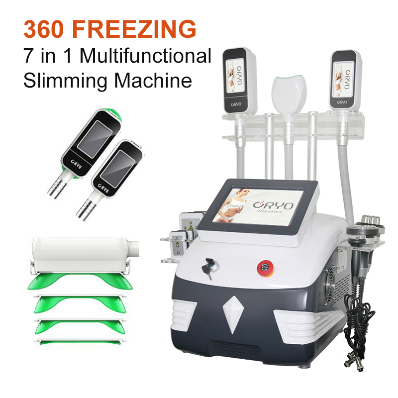 

New 7IN1 cryolipolysis fat freezing vacuum slimming machine cavitation systerm Fet reduction fat loss machine body shaper
