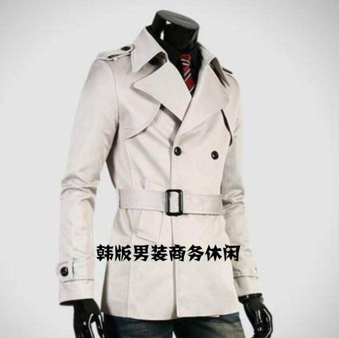 

British style 2020 new England slim sexy trench coat men overcoat mens clothing business medium-long outerwear casaco masculino, Beige