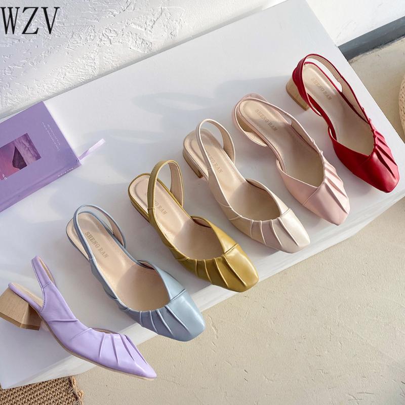 

2020 New Brand Women Pumps New Women Sandals Elegant Square High Heels Sandals Candy Color Pumps Shoes H805, Creamy-white