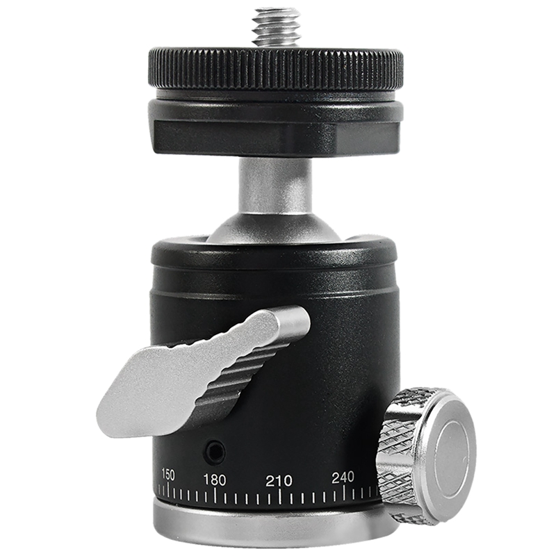 

Camera Ballhead Monopod Ball Head Tripod Head 360 Panoramic with Hot Shoe Base Mount Adapter for DSLR Camera Flash