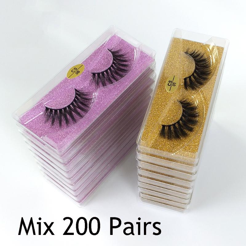 

Wholesale Eyelashes 30/50/100/200pcs 3D Mink Lashes Natural Mink Eyelashes Wholesale False Makeup False Lashes In Bulk