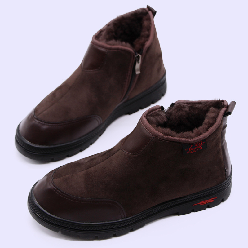 

2020 New Style Women's Real Wool Leather and Fur in One piece natural shearing fur Snow Boots Shoes for the Old Winter, Black