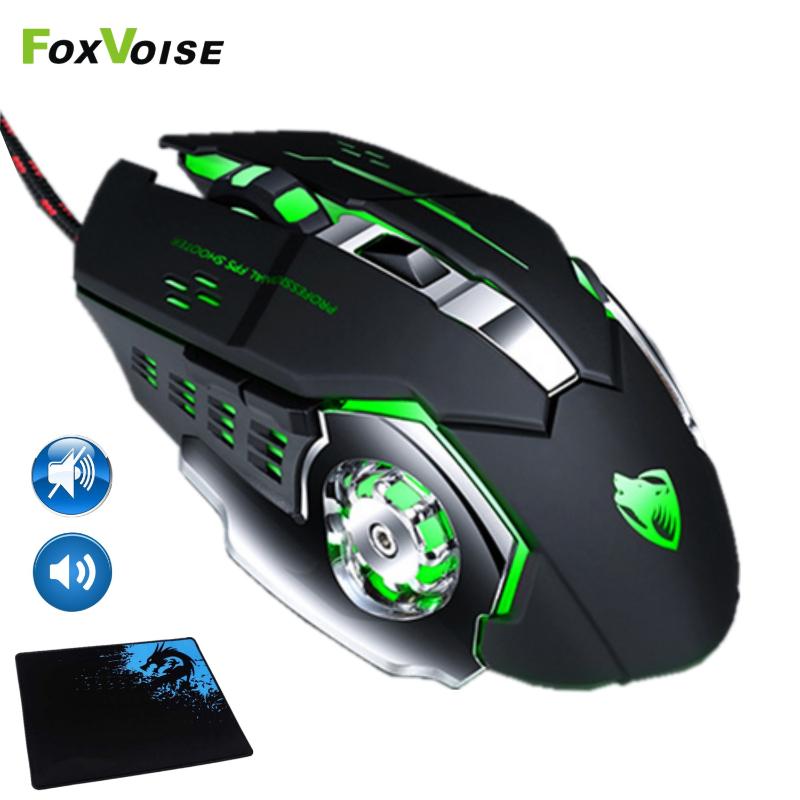 

HXB Gamer Gaming Mouse Mechanical Mause Vertical Ergonomic Wired Silent Sound 6 Keys Mouse For PC Laptop Notebook Computer Gamer