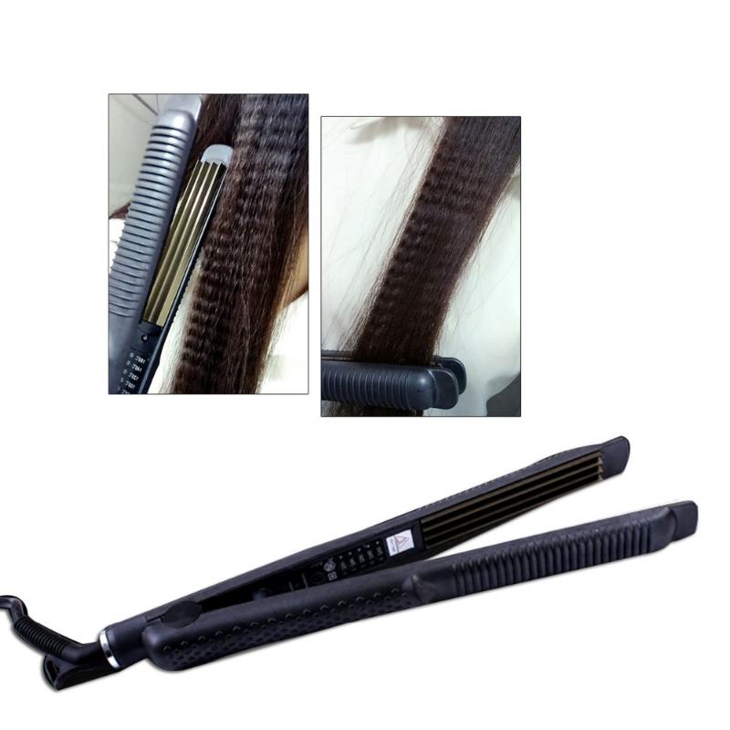 

Professional Temperature Control Titanium Electronic hair straighteners tools Straightening corrugated Crimper Waves Iron