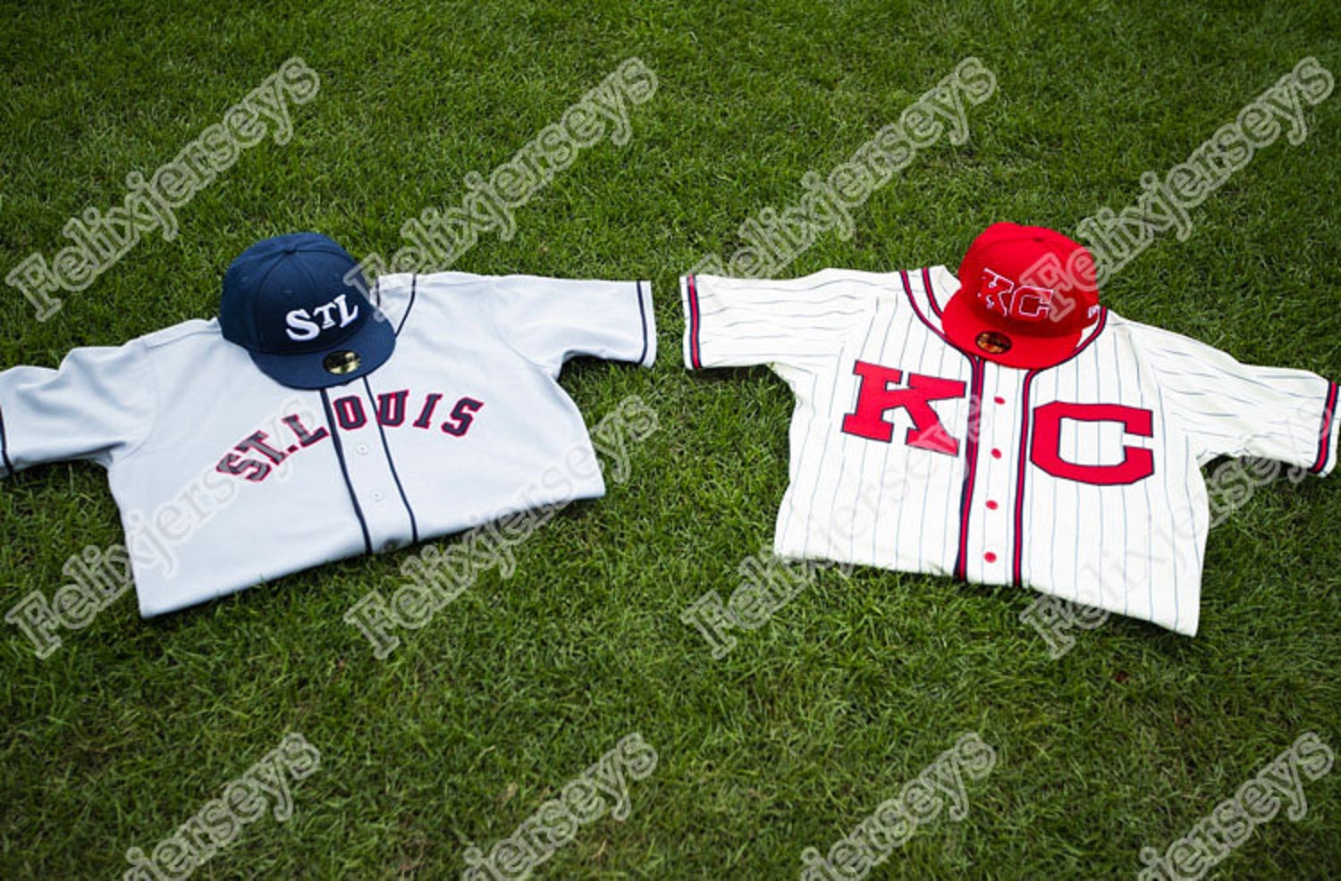 

2020 New The Kansas City and St. Louis 100th Anniversary Negro National League Baseball Jersey Double Stitched Name and Number Customized, Blue;black