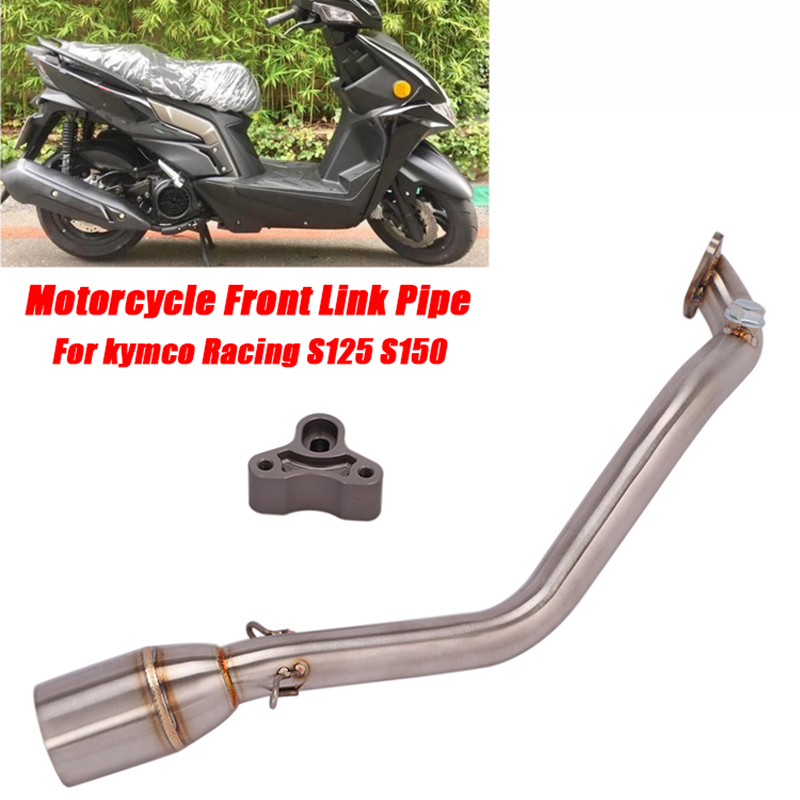 

for kymco Racing S125 S150 Until 2020 Motorcycle Front Link Pipe Stainless Steel Replace Original Tubes Exhaust System