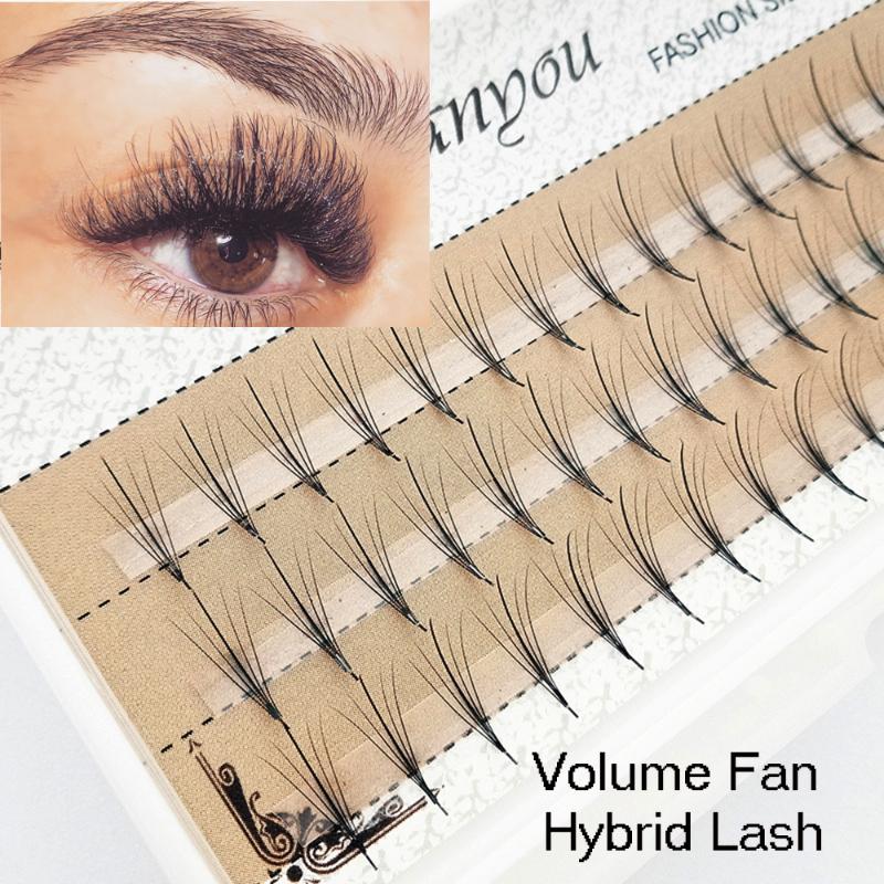 

3D/5D Hybrid Fan Lashes Premade Volume Fan Eyelash Extension Flat Volume Effect Handmade Long Natural Lashes 8~14MM