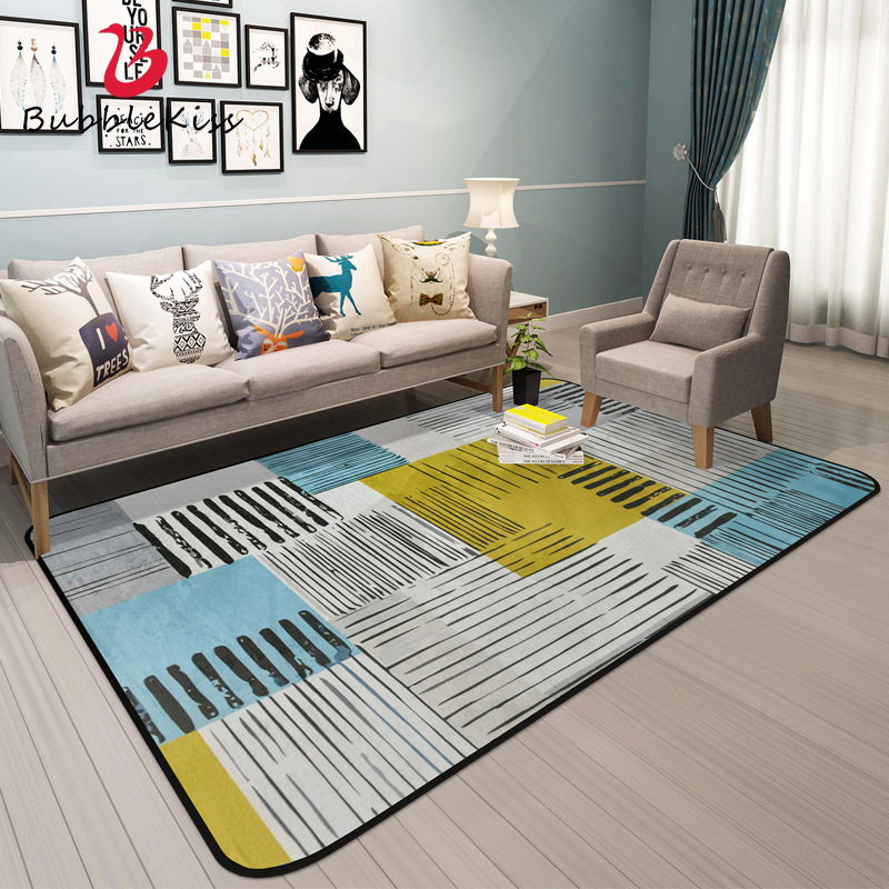 

Bubble Kiss Nordic Style Geometric Stripe Design Carpet Non-Slip Bedside Bedroom Decor Area Rugs Customized Home Floor Carpet