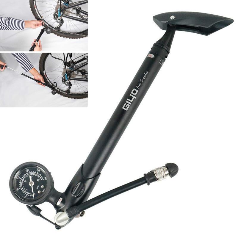 

Giyo GS-41 ro GS411 portable bicycle inflatable fork impact mini pump 300 Psi detachable gauge