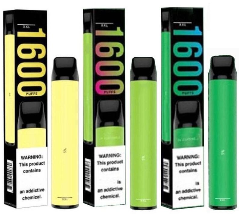 

XXL PUFF 1600 Puffs 10 Colors Vape Pen Device Portable Disposable Vape Pen Device Puff Bar Plus Vape