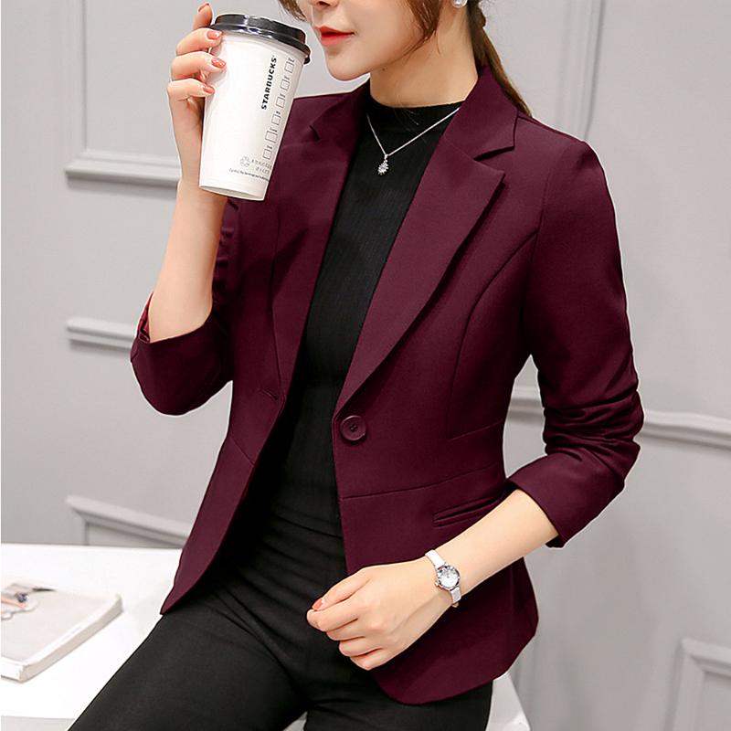 

Dihope 2020 Women Casual Suit Coat Solid Autumn Outwear Business Long Sleeve Jacket Women Long Sleeve Suit Fashion Slim Blazer, Black