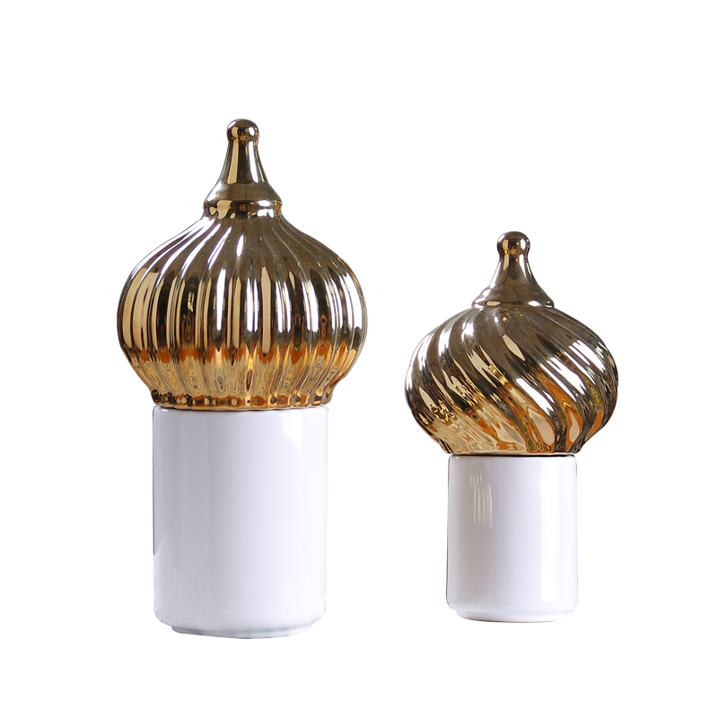 

Ceramic plating Storage Jar ornaments storage tanks Candle Holder home decoration crafts