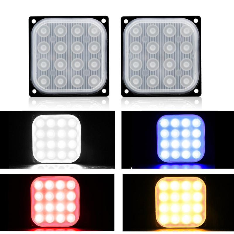 

16LED Car Light Car Truck Light Rectangular 16W 1000LM Waterproof IP67 Emergency Beacon Warning Hazard Flash Strobe Lights