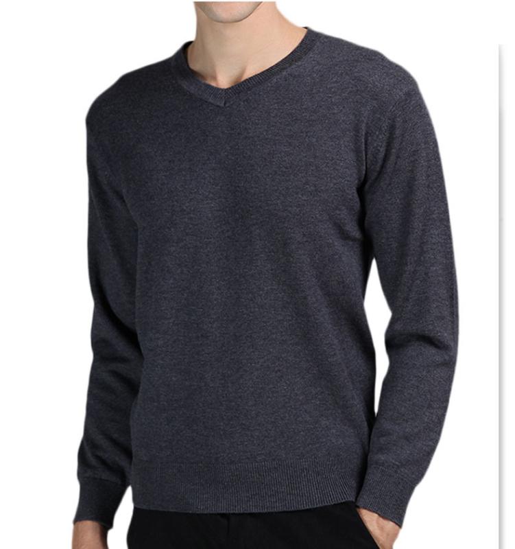 

new 100% wool sweater men cashmere sweaters top quality pullover free shipping Wholesale price L172, Black