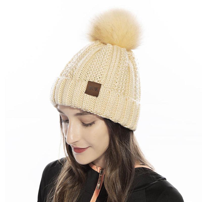 

Women Winter Hat Pom Poms Skullies Beanies Keep Warm Casual Knitted Hat Wool Hemming Women Soft Beanies bonnet femme hiver, B2