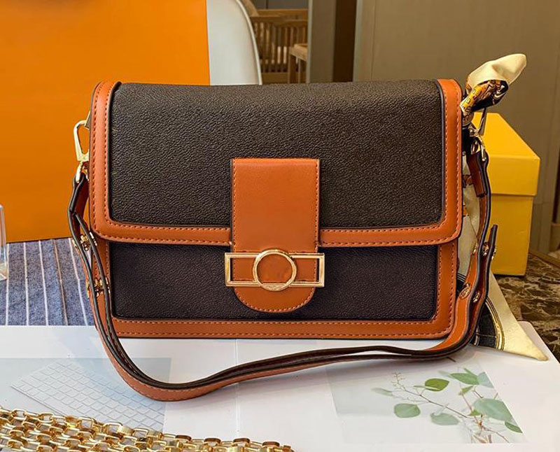 

Lady Hot Women Bag Quality Sale M44391 DAUPHINE Purses Classic Metal Hasp Tote Top Fashion Mono Shoulder Leather Handbags Real Bags 445 Xler