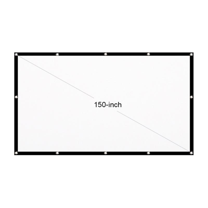 

Portable HD Projector Screen 16:9 Projection Screen Foldable Environmental Protection Thick Durable for Outdoor Home Theater
