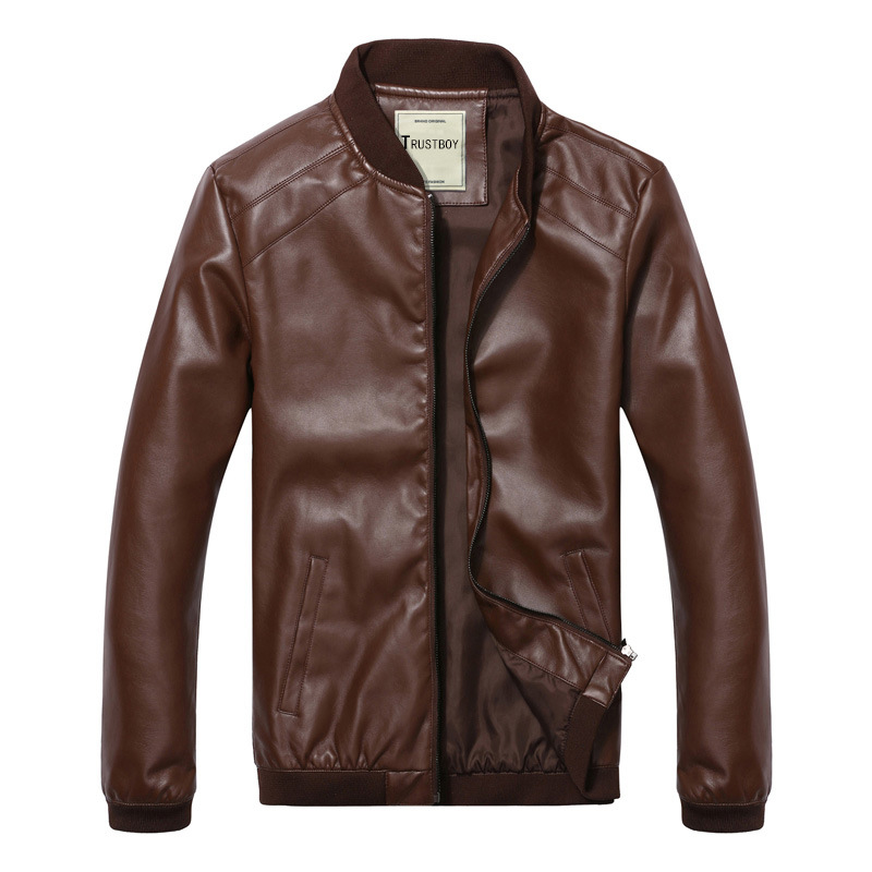 

New bomber Jacket Men Overcoat Casual Jackets Mens PU Leather Outwear Windbreaker Coat Masculina VesteHomme Clothing G21, Black